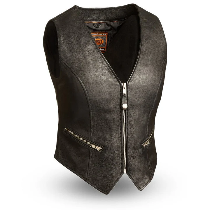 Women's Motorcycle Leather Vest