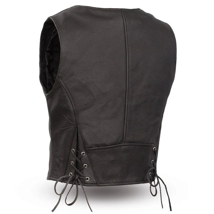 Women's Motorcycle Leather Vest - Image 2